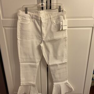 Mother Women's White Flared Jeans